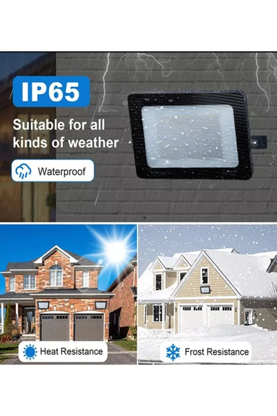 luxshome Profosyonel Dış Mekan Aydınlatma Lambası Nem Ve Su Geçirmez Yüksek Işık 100W Slim Kasa Led Projektör ürün görseli