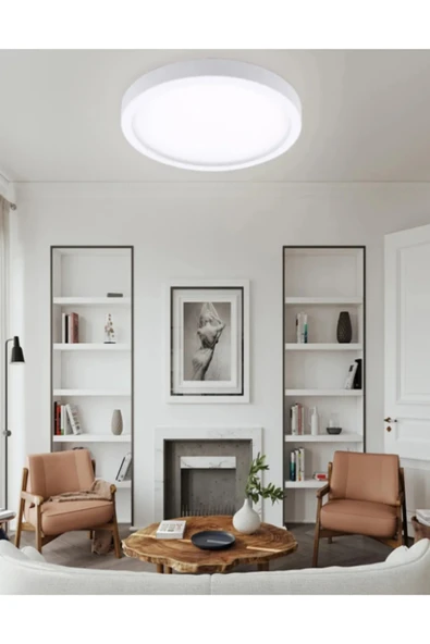 Voxify 24w Büyük Boy Led Panel Armatür Avize Tavana Sıfır Modern Plafonyer Aydınlatma Beyaz Işık 6500K - Resim 2