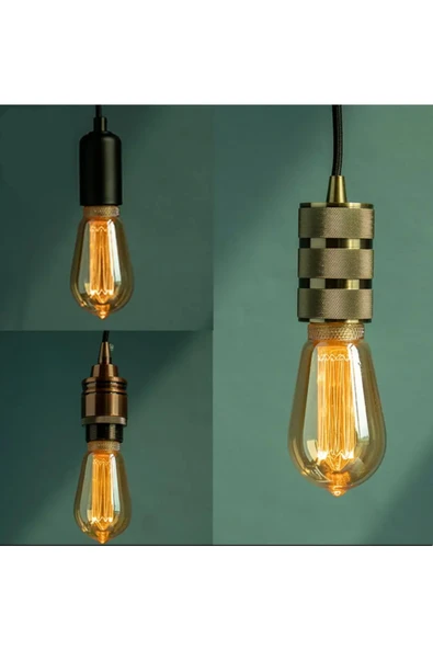 Voxify St64 Dekoratif Retro Rustik Ampül E27 Standart Duy 220v Ev Cafe Aplik Abajur Tavan Ampülü Armut Bal - 3