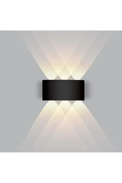 luxshome Pilli Haiti Çift Yön Led Aplik Elektriksiz Ledli Salon Duvar Dekoratif Aydınlatma 3200K Sarı Işık - Resim 2