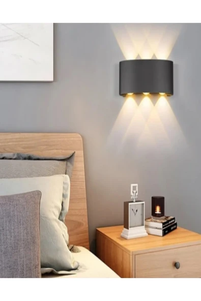 Voxify Modern Tasarım 1 Adet Duvar Ledli Pilli Aplik Tak Çalıştır Siyah Kasa Haiti Ct Gün Işığı Pilli Dahil - Resim 3