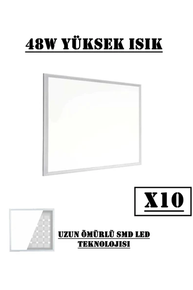 Voxify 60x60 Led Panel Asma Tavan Armatür Sıva Altı 40 Watt I?ş Yeri Ofis Fabrika Depo Garaj ( 10 Adet ) - Resim 2