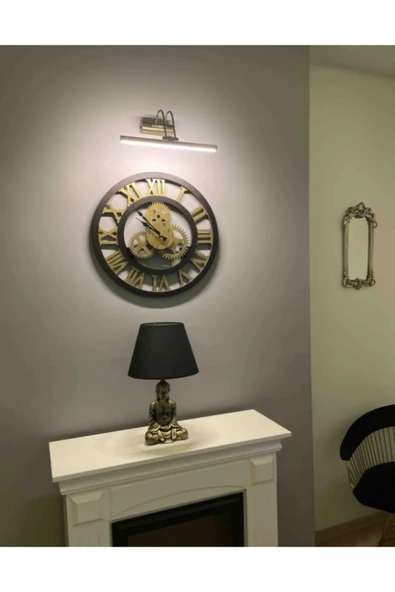 luxshome Eskitme Kasa Sarı Işık Elektrikli Banyo Duvar Ayna Tablo Aydınlatma Flüt Kuğu Aplik Ledli Aplik 3200 - Resim 4