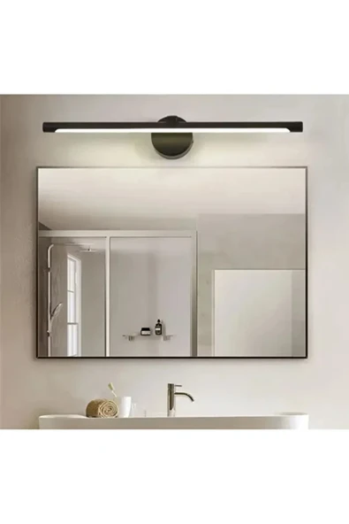 luxshome Modern Kablosuz Tak Çalıştır Ledli Pilli Aplik Banyo Tablo Ayna Duvar Aydınlatma Siyah Pil Dahildir - Resim 5