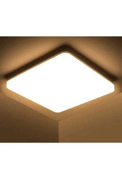 luxshome Gün Işığı 3200K Sarı Işık Kare Modern Led Panel Armatür Avize Aplik Tavan Lambası Salon Mutfak Banyo - Resim 3