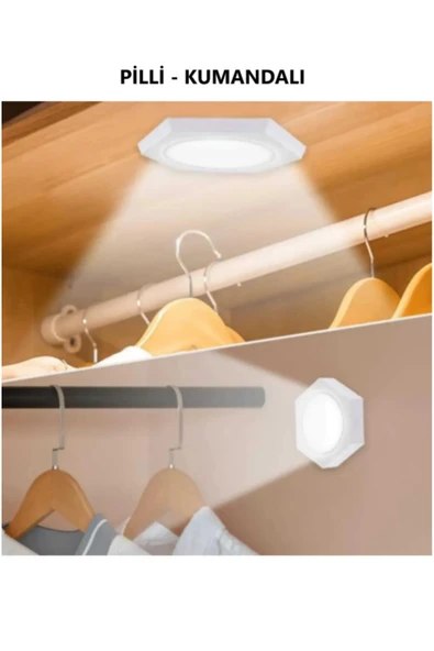 luxshome Masa Lambası Mutfak Tezgah Altı Banyo Dolabı Dolap Içi 3lü Kumandalı Ve Pilli Led Işık - 3