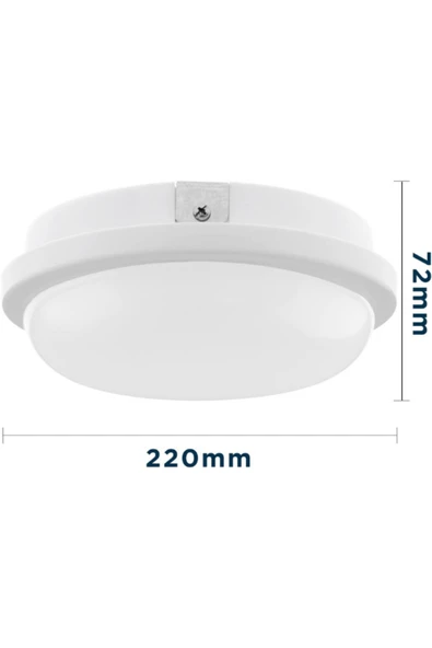 luxshome 30W IP54 Su Geçirmez Yuvarlak LED Bahçe Aydınlatma Lambası, Dış Mekan Tavan Balkon ve Duvar Işığı - Resim 4