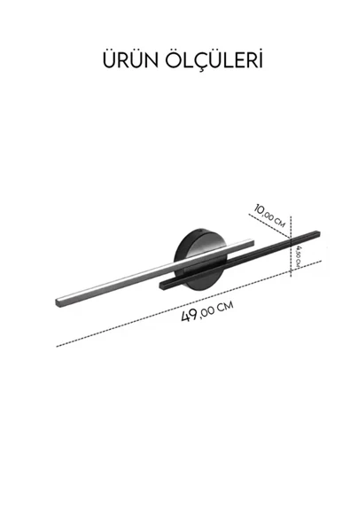 luxshome Pilli Kablosuz Çift Yön Led Aplik Tablo Salon Duvar Tv Banyo Ayna Yatak Resim Aydınlatma Beyaz Işık - 3