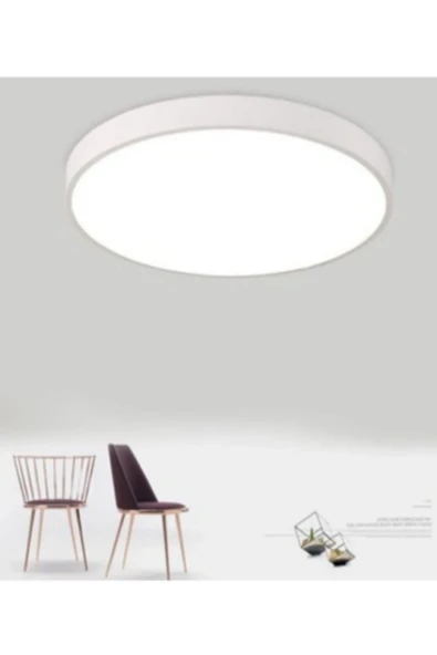 luxshome Modern Tavana Sıfır Led Plofenyer Avize Armatür Aplik 6500K Beyaz Işık Yuvarlak Tavan Aydınlatma - 2