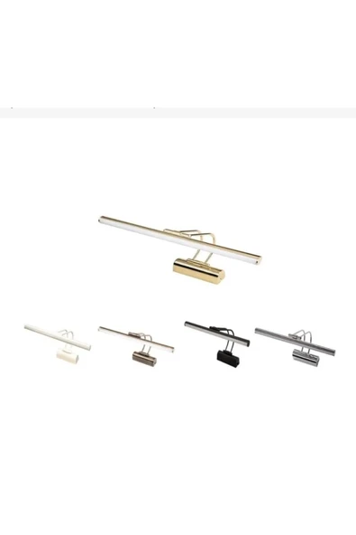 Voxify Krom Kasa Dekoratif Modern Banyo Aynası Tablo Duvar Resim Aydınlatma Fülüt Kuğu Aplik Beyaz Işık - Resim 2