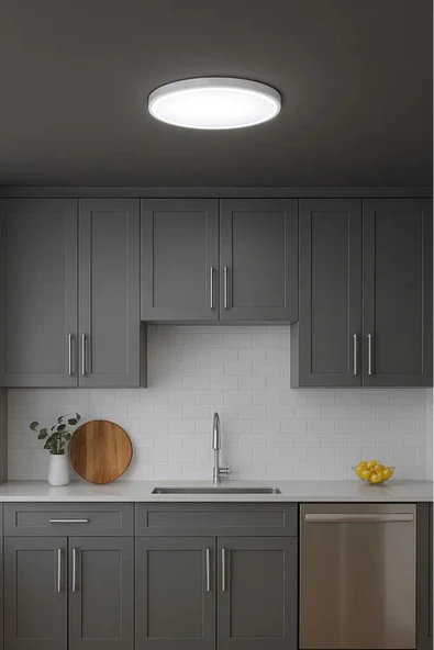 luxshome Tavana Sıfır Led Modern Avize Aydinlatma Gün Işığı Yüksek Lumen Güçlü Işık Balkon-mutfak-ofis-salon - Resim 6