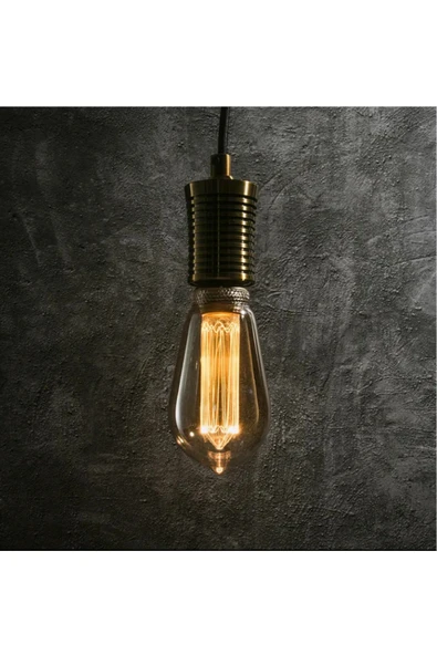Voxify St64 Dekoratif Retro Rustik Ampül E27 Standart Duy 220v Ev Cafe Aplik Abajur Tavan Ampülü Armut Bal - 2