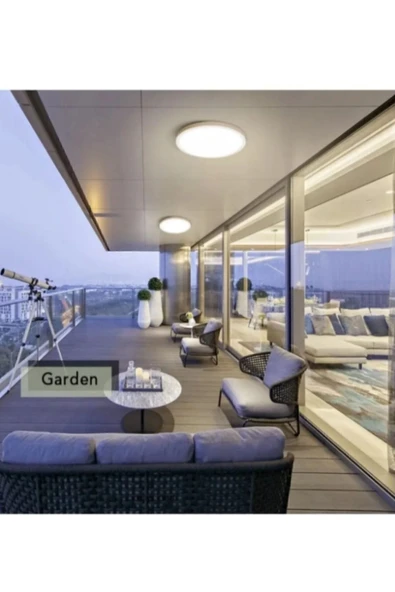 luxshome Modern Dekoratif Led Banyo Balkon Tuvalet Koridor Lambası Tavana Sıfır Led Armatür Avize Beyaz Işık - Resim 3