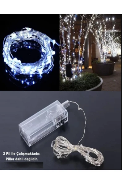 Voxify 3 Metre Beyaz Peri Led, Dekor Işık Beyaz Dekoratif Lamba Yılbaşı Çam Ağacı Ev Süslemeli - Resim 5