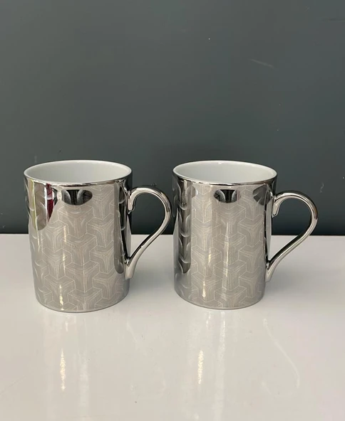 KÜTAHYA PORSELEN FOREST 2 Lİ MUG 260 CC PLATİN 10152