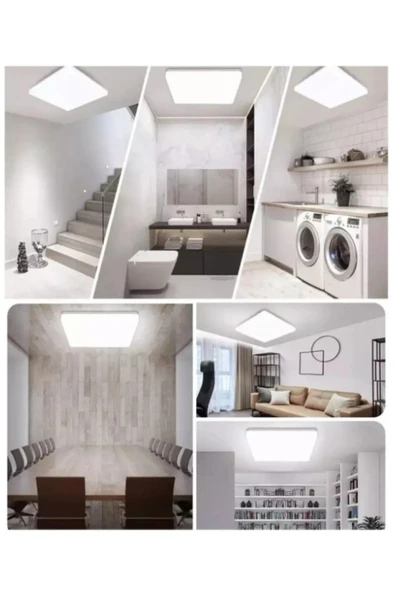 Viesteknoloji Kare Tavana Sıfır Led Plofenyer Avize Armatür Banyo Tuvalet Balkon Led Glop Armatürü Beyaz Işık - 4