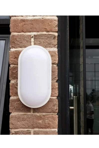 primelux Led Su Ve Nem Geçirmez 20w Beyaz Kasa Beyaz Işık 6500k Oval Banyo Balkon Iç Ve Dış Mekan Aydınlatma ürün görseli