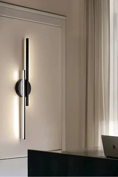 luxshome Modern Kablosuz Çift Yönlü Tak Çalıştır Ledli Pilli Aplik Banyo Tablo Ayna Aydınlatma Eskitme Gold - 2