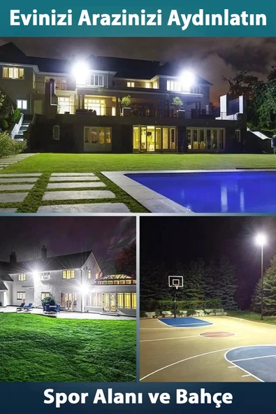 luxshome Led Projektör 100 W Ip 66 Su-toz Geçirmez 7200 Lm Smd Led Yüksek Işık Beyaz 6500k - 2