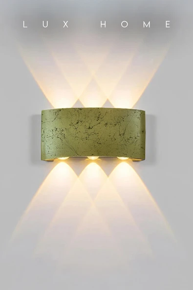 Voxify Pilli Gold Desenli Gün Işığı Duvar Apliği Banyo Aydınlatma Ayna Üstü Led Tablo Aplik Loş Işık 3000k - Resim 2