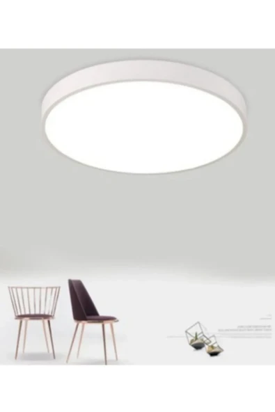 luxshome Büyük Boy Tavana Sıfır Led Plofonyer Avize Armatür Banyo Tuvalet Balkon Lambası Armatürü Sarı Işık - Resim 3