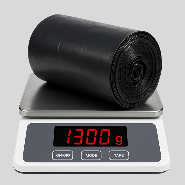 Mulpex Jumbo Boy Siyah Çöp Torbası 80x110 cm – 1 Rulo (1300 g ±%2) Dayanıklı ve Kalın, Ağır Hizmet Geri Dönüşüm ürün görseli 1