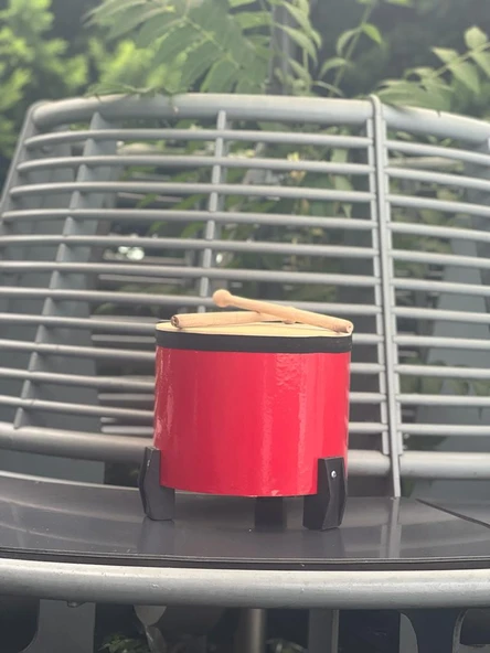 Yer Davulu 25 cm Çap 25 cm Boy  (Çubuklar Dahil) ürün görseli