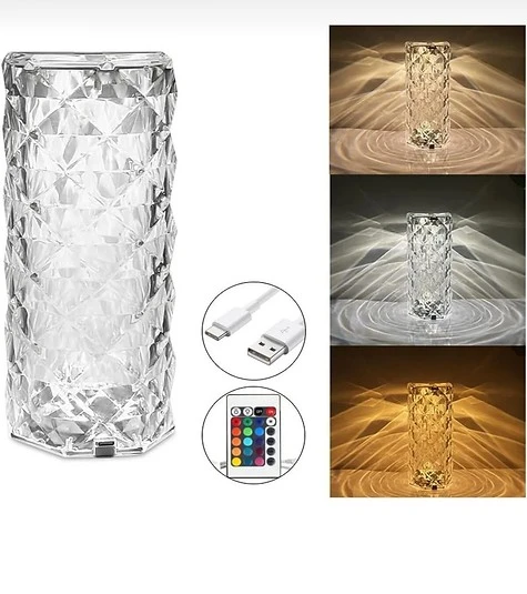 Kristal Led Dokunmatik Masa Lambası - Resim 2