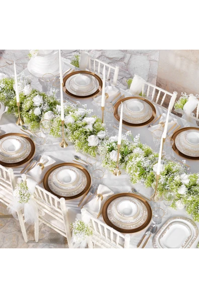 Schafer Tılsım Bloomfest Yemek Takımı 60 Parça-Gold ürün görseli 1