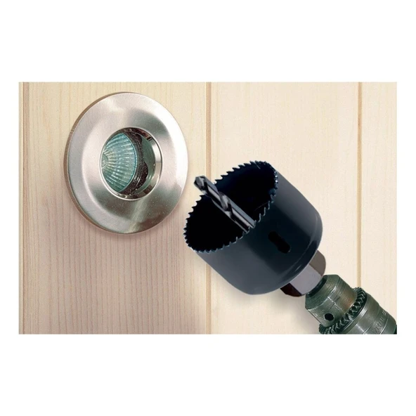 8 Parça Panç Seti Ağaç Kesme Testere Matkap Ucu Takımı Alçıpan Tavan Kesme - Resim 2