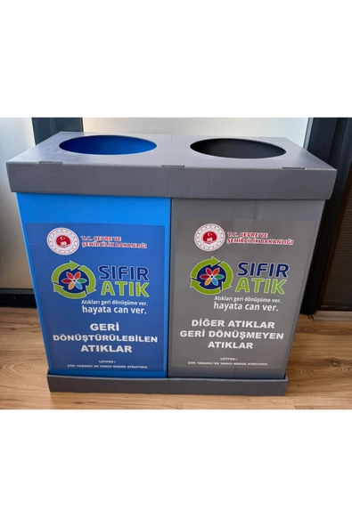 İzge PP SIFIR ATIK KUTUSU 2Lİ SET -3LÜ PAKET - 2