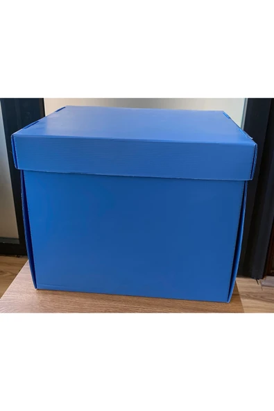 İzge İzge Klasör Arşivleme Dosyası Kapaklı Mavi 41 X 29 X 35 ( Oluklu Plastik) - 1