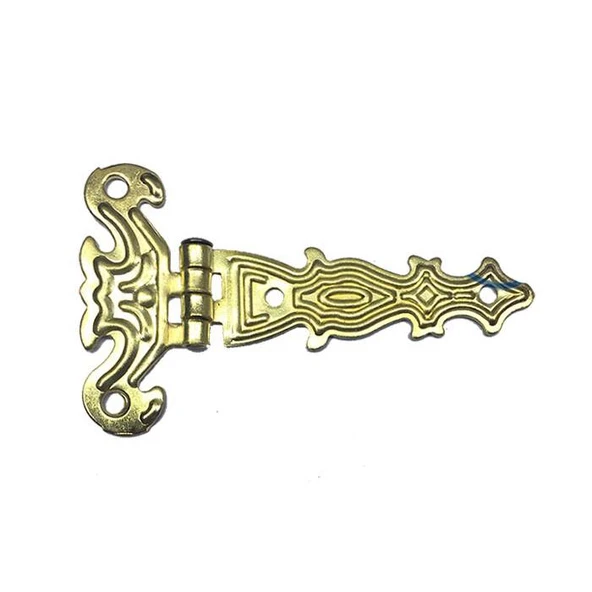 Dekoratif, Sac Tek Kuyruklu Menteşe - 40x68 mm, Küçük, Sarı, 100 Adet ürün görseli