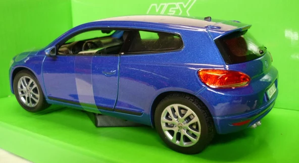 WELLY Koleksiyon 1 / 24 Ölçek VW Scirocco Mavi Model Metal Araba - Resim 5
