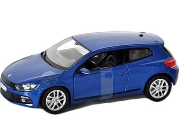 WELLY Koleksiyon 1 / 24 Ölçek VW Scirocco Mavi Model Metal Araba - Resim 2