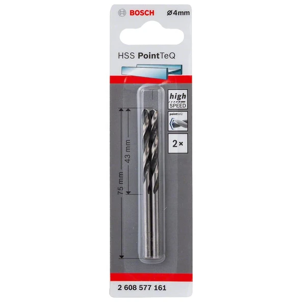 Bosch HSS-PointTeQ 4.0 mm 2'li Paket Metal Delme Matkap Ucu 2608577161 ürün görseli