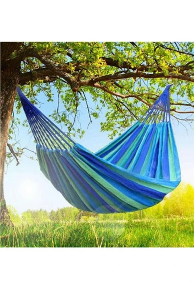 Kamp ve Piknik Hamağı | Dayanıklı Kanvas Kumaş, Su Geçirmez, Taşıma Çantalı (190×80 cm) - 2
