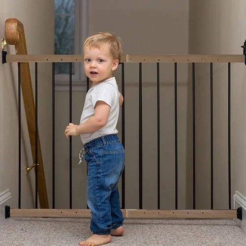 Babyjem Ayarlanabilir Ahşap Demir Destekli Güvenlik Kapısı - Resim 2