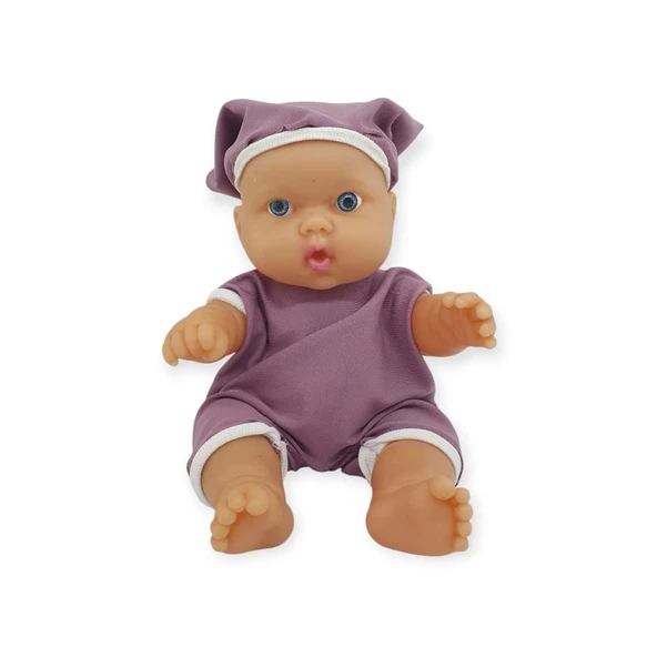 Kıyafetli Et Bebek 35 cm - LMN208 - Mor - 1