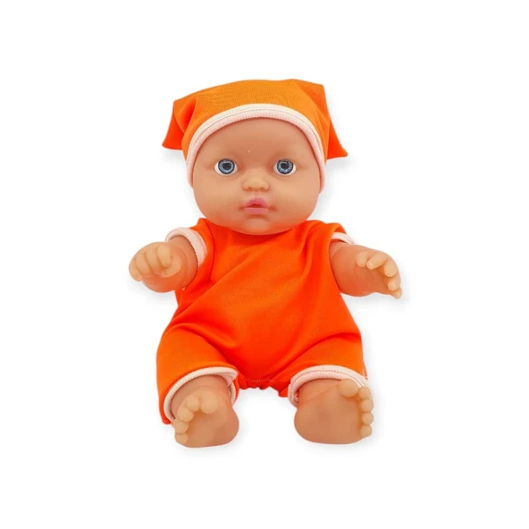 Kıyafetli Et Bebek 35 cm - LMN208 - Turuncu - 1
