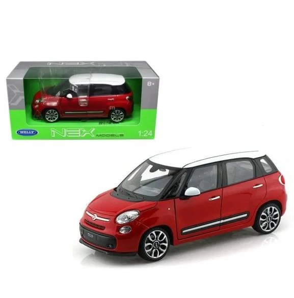 WELLY Koleksiyon 1 / 24 Ölçek Fiat 500L Kırmızı Model Metal Araba ürün görseli