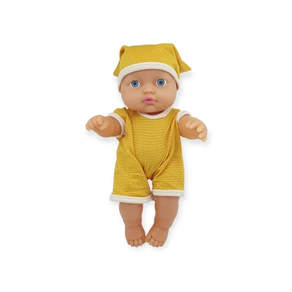 Kıyafetli Et Bebek 35 cm - LMN208 - Sarı - 2