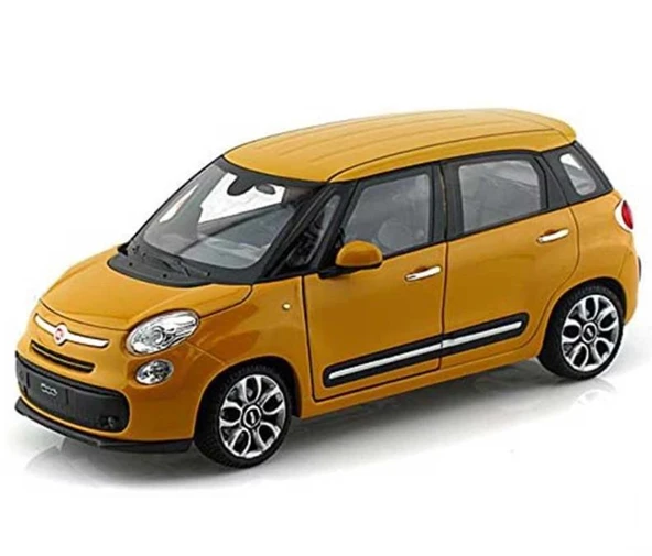 WELLY Koleksiyon 1 / 24 Ölçek Fiat 500L Sarı Model Metal Araba - 2