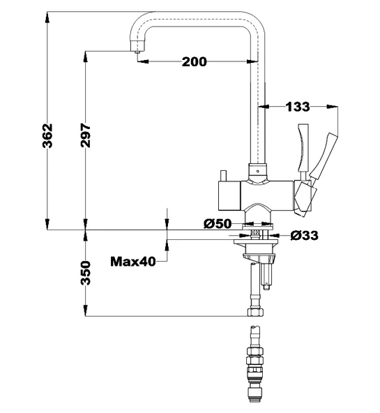 TEKA OS 210 DÖNER BAŞLIKLI ARITMALI FİLTRELİ SİSTEME UYUMLU INOX MUTFAK EVYE BATARYASI - 3