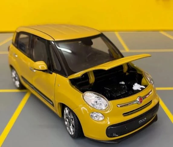WELLY Koleksiyon 1 / 24 Ölçek Fiat 500L Sarı Model Metal Araba - 4