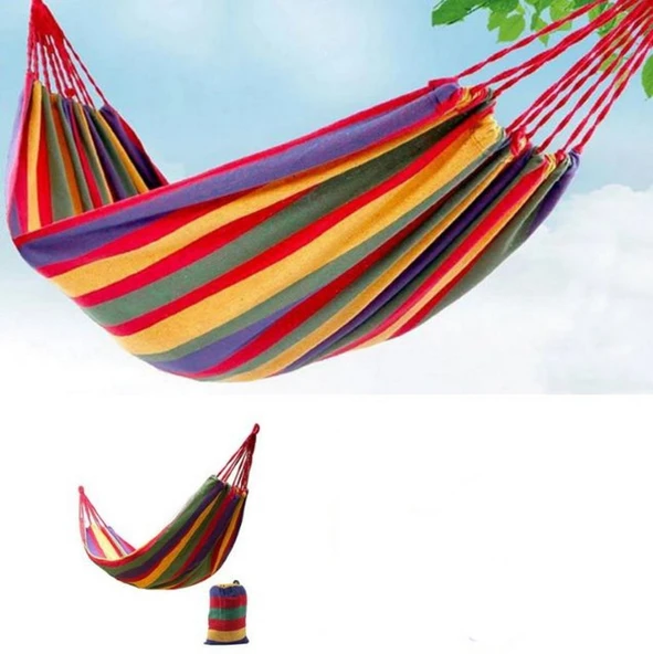 Kamp ve Piknik Hamağı | Dayanıklı Kanvas Kumaş, Su Geçirmez, Taşıma Çantalı (190×80 cm) - 4