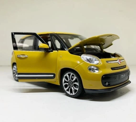 WELLY Koleksiyon 1 / 24 Ölçek Fiat 500L Sarı Model Metal Araba - 5
