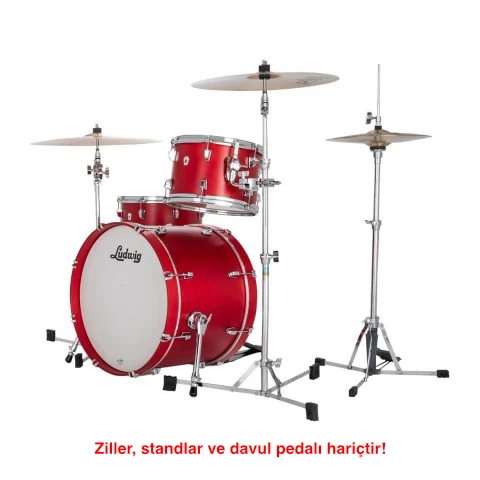 Ludwig Neusonic Downbeat Diablo Red Davul Shell Set - 4