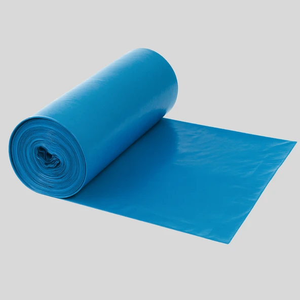 Mulpex Jumbo Boy Mavi Çöp Torbası 80x110 cm – 1 Rulo (1300 g ±%2) Dayanıklı ve Kalın, Ağır Hizmet Geri Dönüşüm - Resim 3
