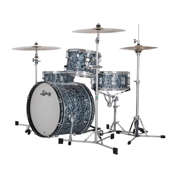 Ludwig Neusonic Downbeat Steel Blue Pearl Davul Shell Set - Resim 2